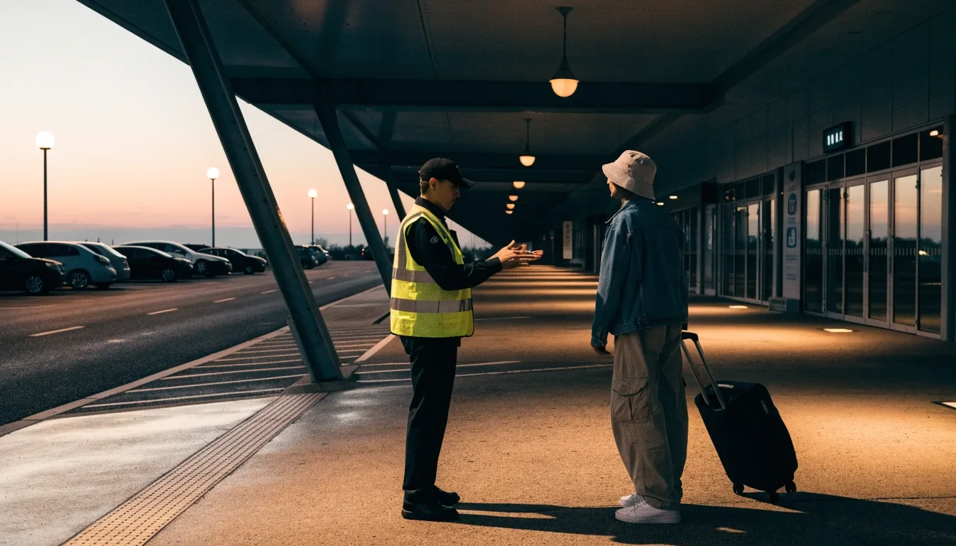 Empty Brisbane Airport parking deck at dawn
