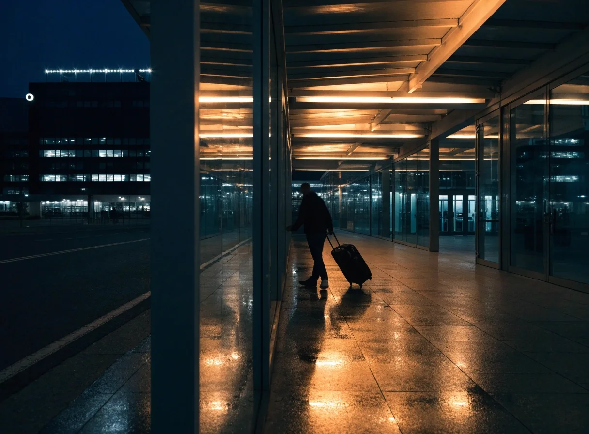 Covered walk from terminal car park to check-in